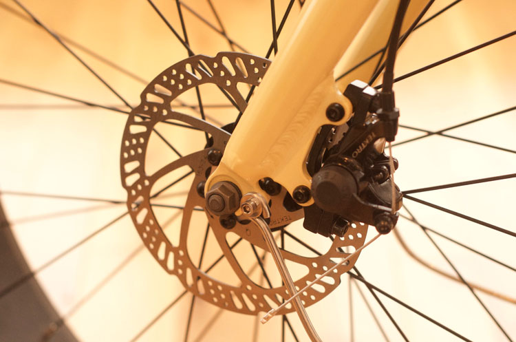 160mm Tektro Mechanical Disk brakes for extra stopping power